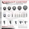Service Caster 35 Inch Gray Polyurethane Wheel Swivel 58 Inch Threaded Stem Caster Set with Brake SCC SCC-TS20S3514-PPUB-PLB-58212-4 - alternate 3